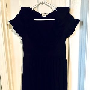 Poplin black dress